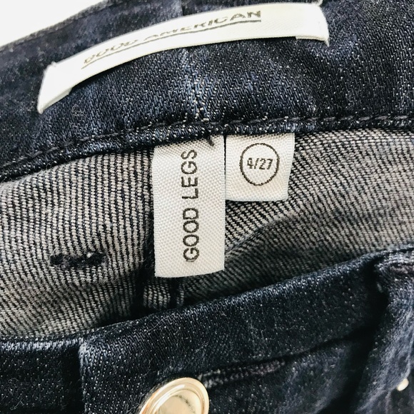 Good American Good Legs High Rise Skinny Jeans Dark Wash Size 27 - Picture 4 of 7